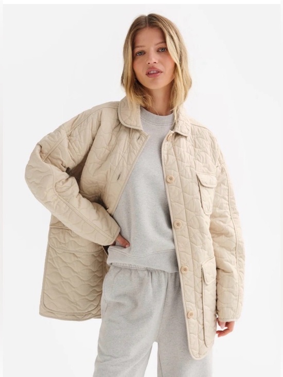 MATE the Label Jackets & Blazers - MATE the Label Organic Cotton Quilted Chore Jacket • XS • NWT • Natural